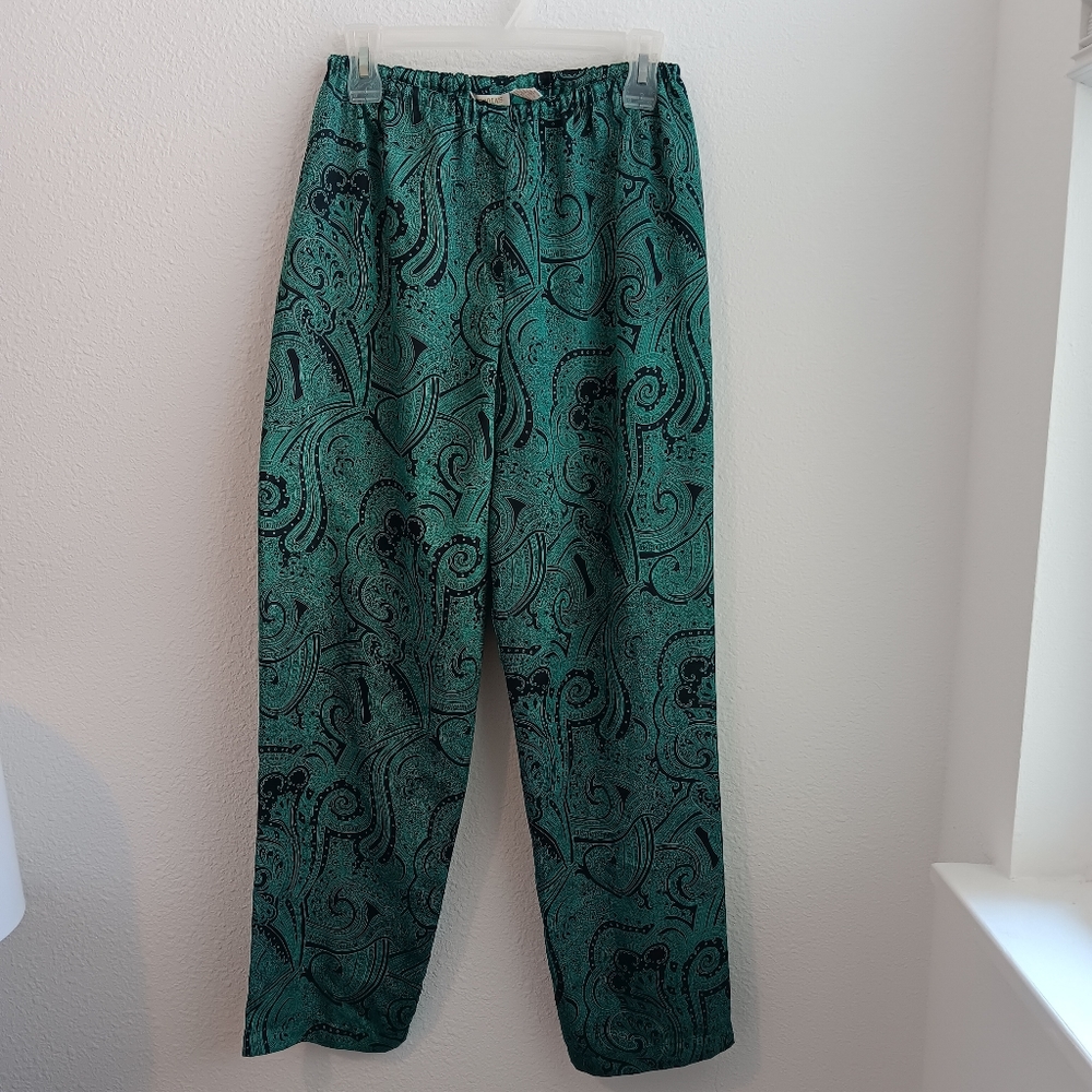 Victoria's Secret Sleepwear Pants Women Size M Green Black